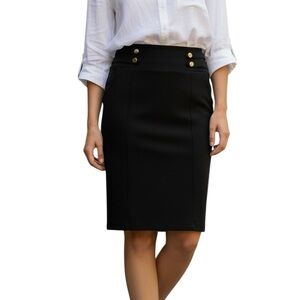 Harper Black Knee-Length Pencil Skirt for Work